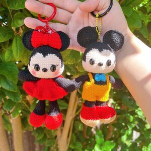 Mickey Minnie Crochet Keychain Set | Handmade Amigurumi Mickey Minnie Plush